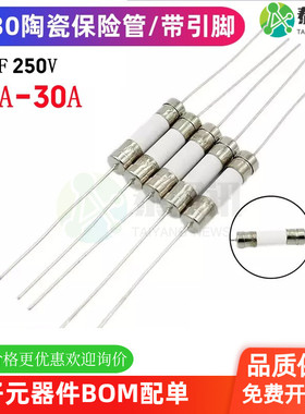 5x20mm*带引脚陶瓷保险管/丝 快熔断F0.5A1345A6.3A10A12A15A20A