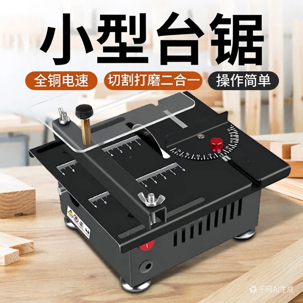 微型台锯精密小型木工电锯多功能桌面切割机diy家用电锯