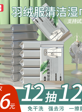 碧c羽绒服清洁湿巾免洗去污渍专用干洗剂湿纸巾强力去油渍神器