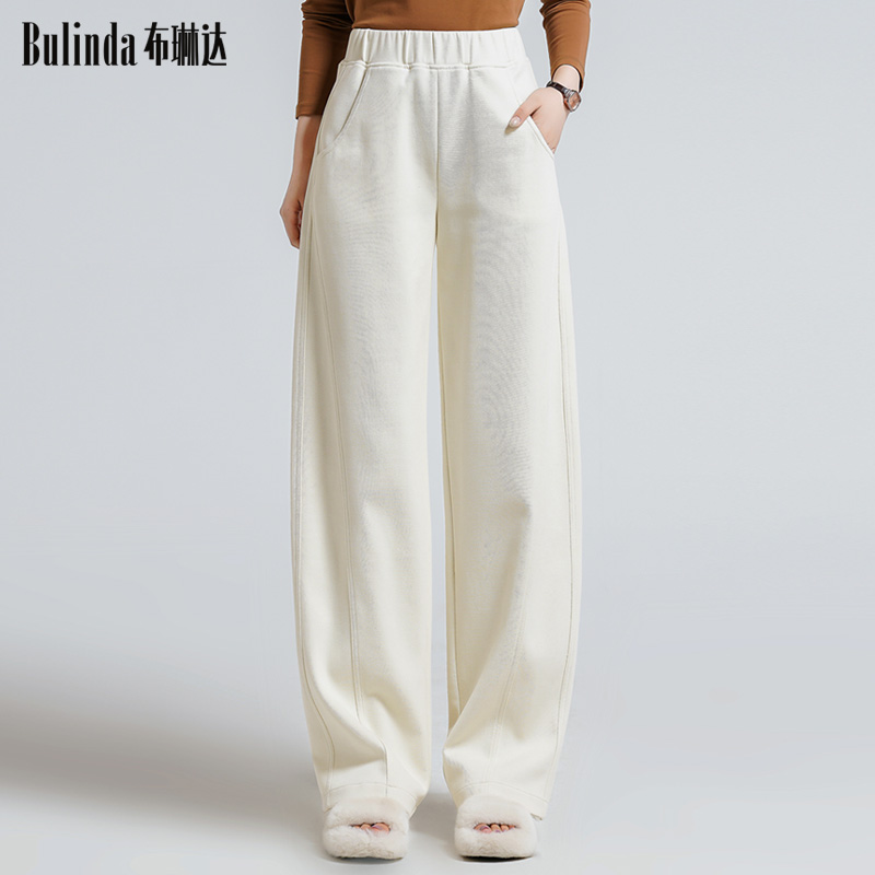 秋冬高腰阔腿香蕉裤加绒休闲长裤