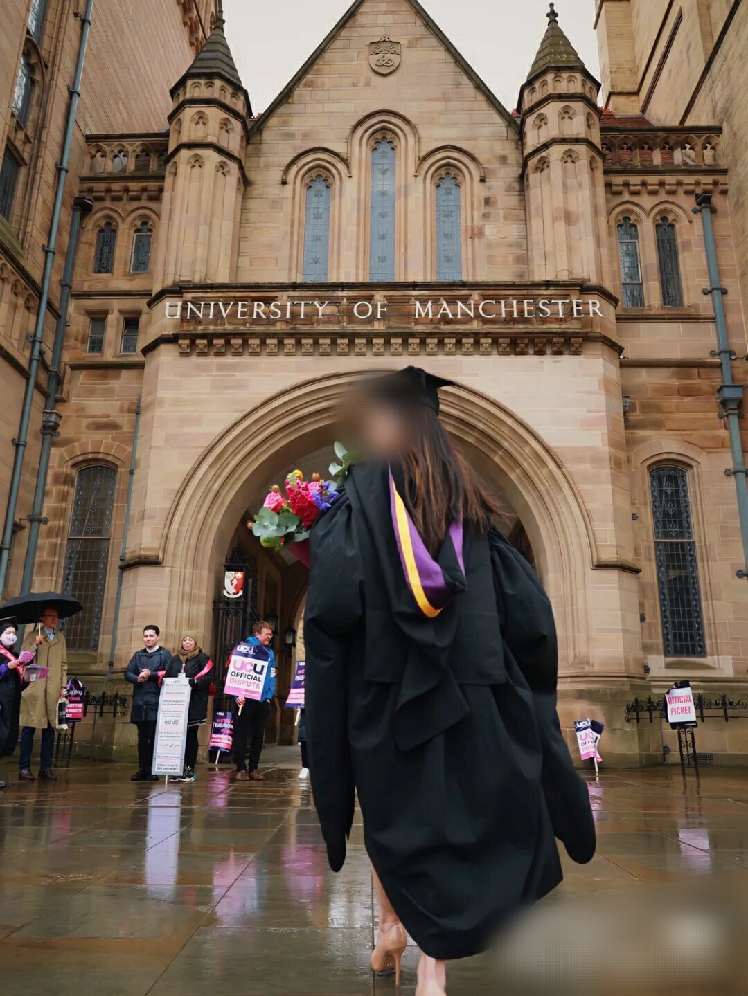 英国曼彻斯特大学硕士服学士服毕业服定制一件来图定制