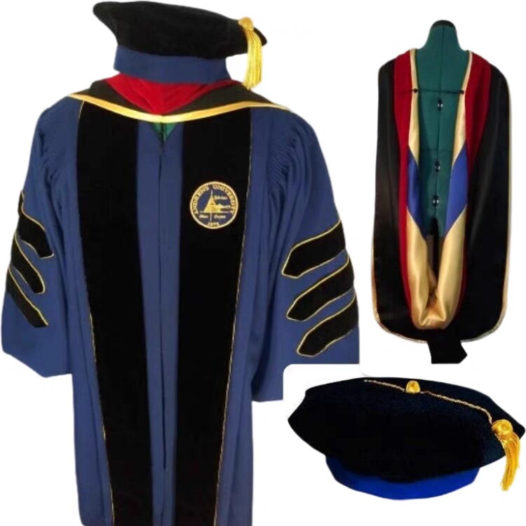 美国密歇根州安德鲁斯大学博士服学位服phd毕业服学生礼服定制