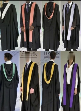 英國伦敦大学KCL毕业服 国王学院 硕士服 学士服 学位 商科毕业袍