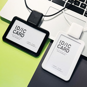 高档创意双面透明工作证卡套吊牌可伸缩硅胶挂绳吊牌胸牌厂牌定制