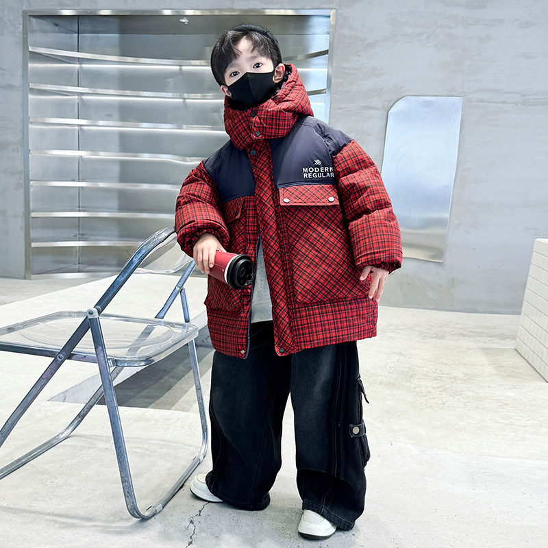 男童新款冬季加厚棉服外套