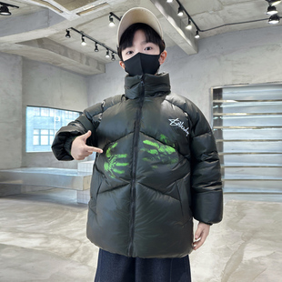 男童棉服2026新款冬装温感变色外套痞帅潮酷洋气男孩冬季加厚棉衣