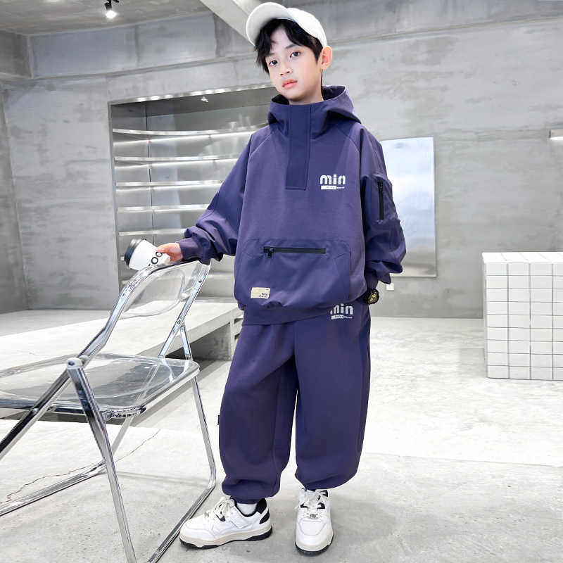 男童春装卫衣套装2026新款春季中大儿童男孩运动衣服春秋款酷帅潮