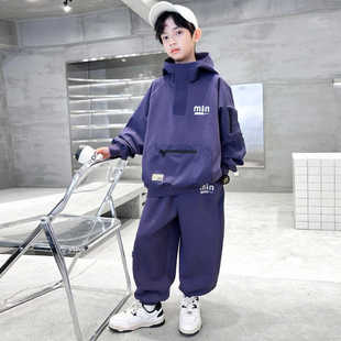 男童春装卫衣套装2026新款春季中大儿童男孩运动衣服春秋款酷帅潮