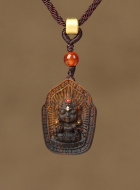 沉香木雕度母芽庄吊坠