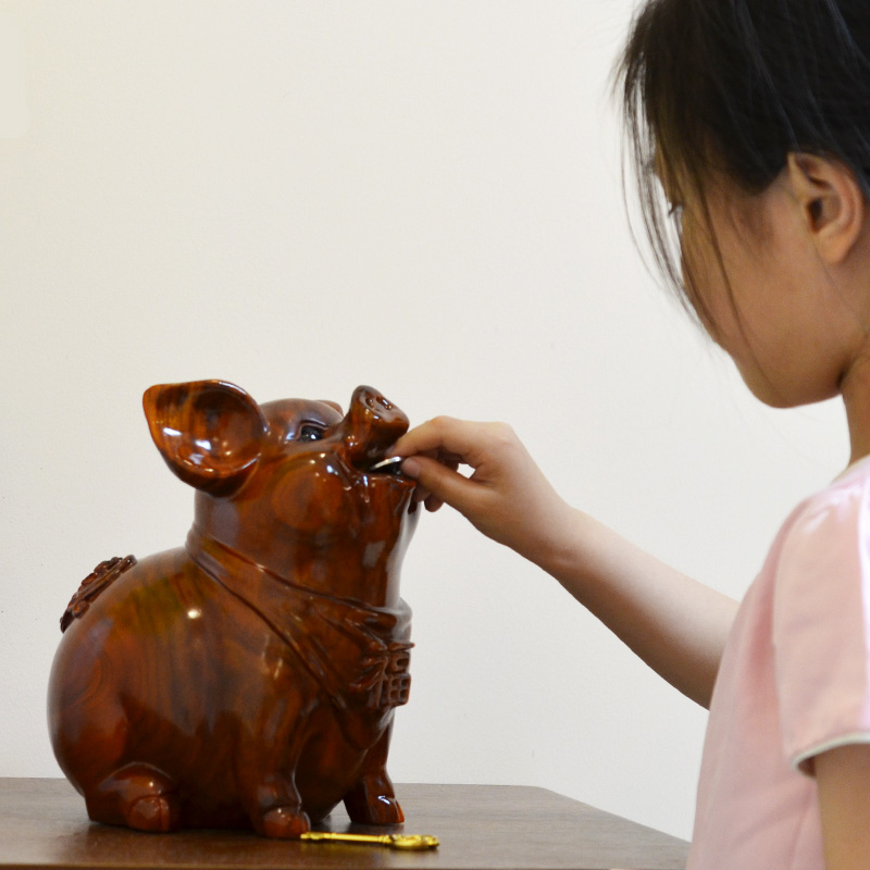 djy客厅只进不出存钱罐儿童摆件