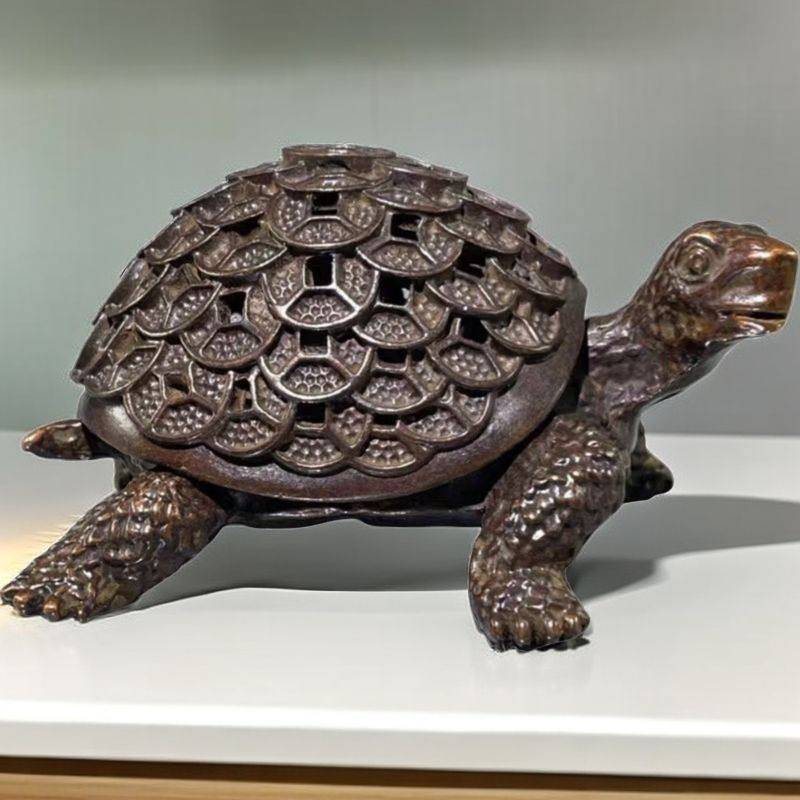 古玩铜器收藏金钱乌龟茶道香炉摆件镂空香熏炉家居客厅茶桌装饰品,家居饰品,桌面摆件,淘宝优惠券,粉丝福利购,淘宝优惠卷