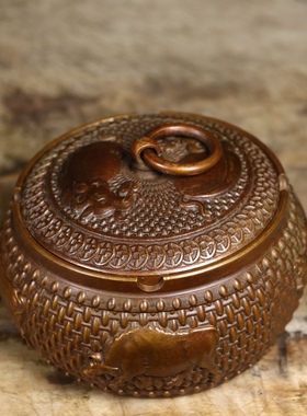 纯铜五牛烟灰缸 办公桌摆件 高端大气 送礼自用佳品  家居装饰品