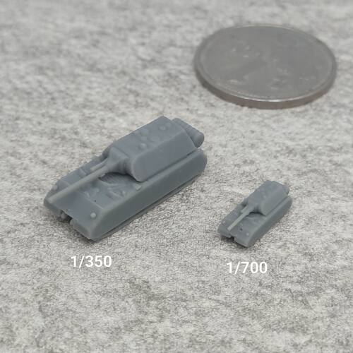 鼠式坦克 树脂白模 1/350/700坦克战车微缩模型 TK031