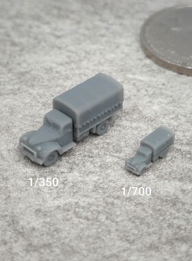 LEDG雪佛兰运兵卡车 树脂白模 1/350/700 坦克战车微缩模型 TK010