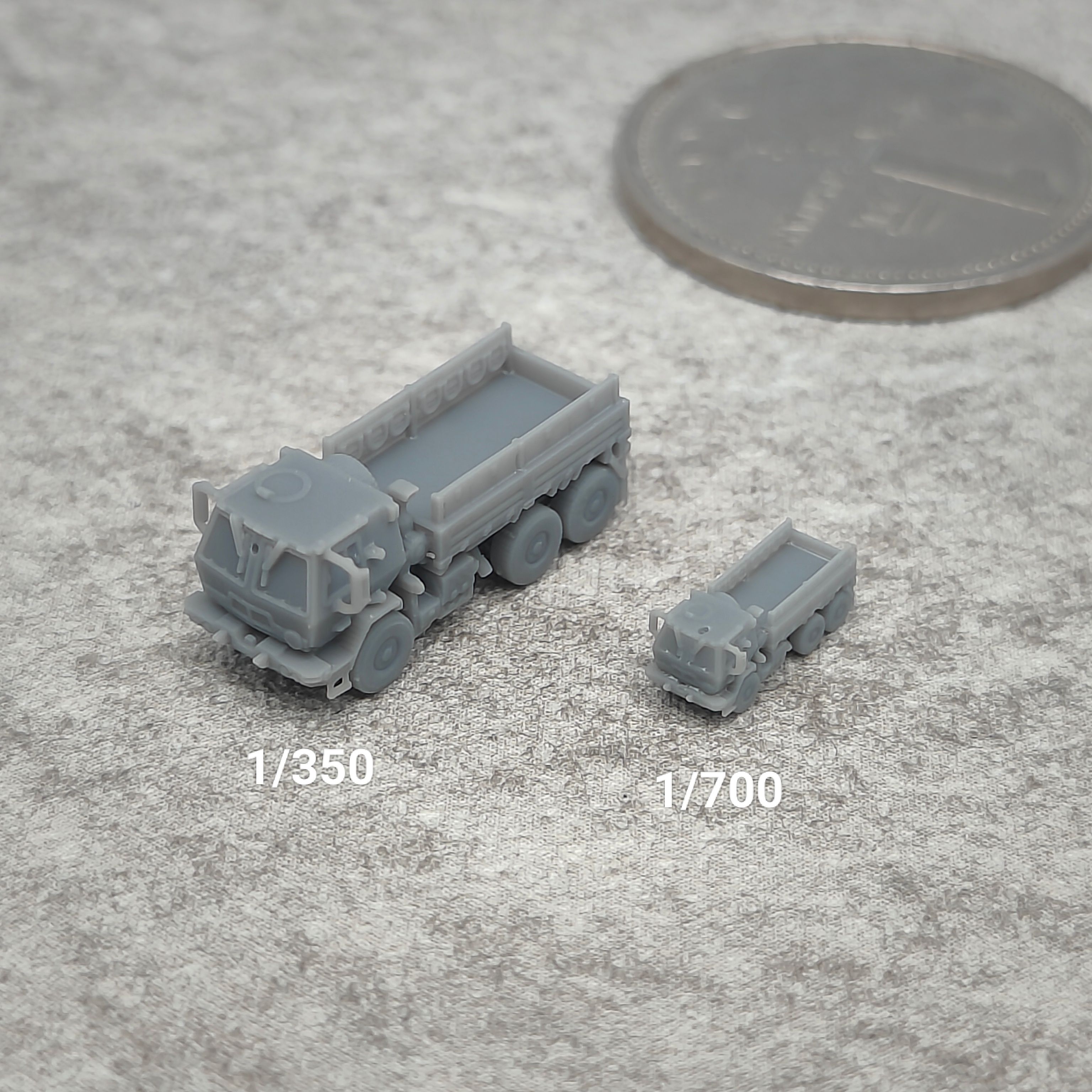 M1084中型战术卡车 树脂白模 1/350/700坦克战车微缩模型 TK426