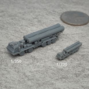 700坦克战车微缩模型 S500防空导弹 350 TK624 树脂白模