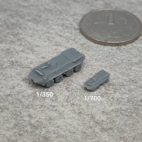 BTR80步战车 树脂白模 1/350/700坦克战车微缩模型 TK129