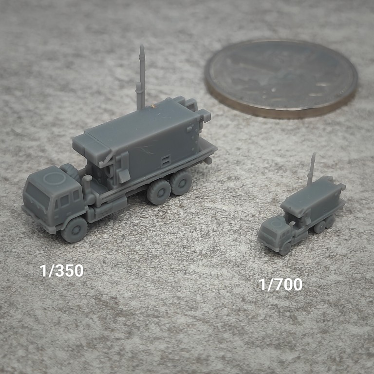 爱国者控制站ECS 树脂白模 1/350/700坦克战车微缩模型 TK434