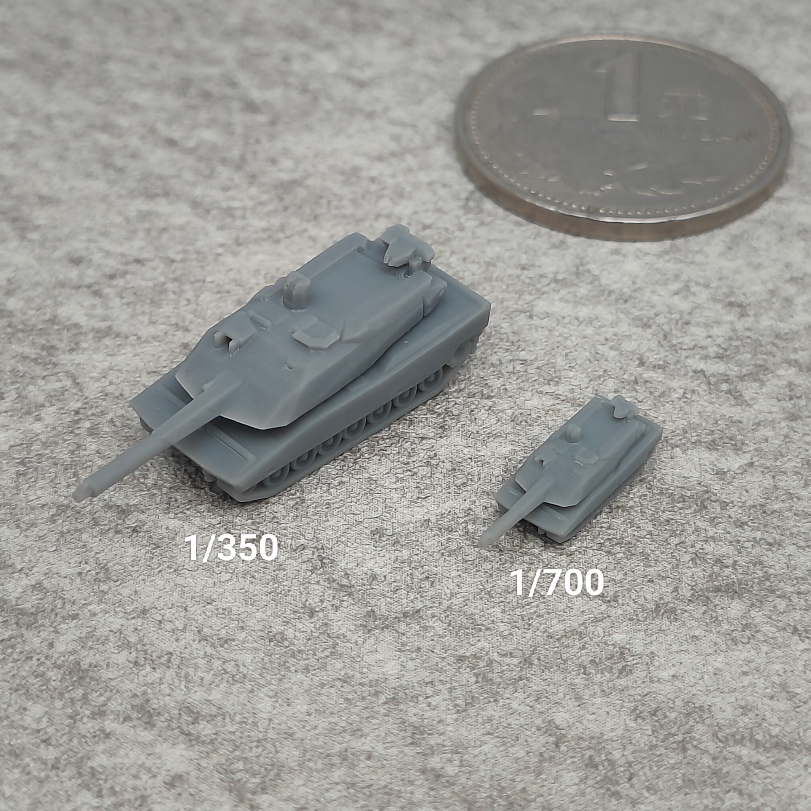KF51黑豹坦克 树脂白模 1/350/700坦克战车微缩模型 TK806