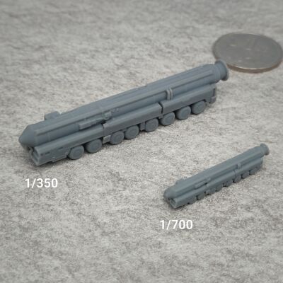 白杨洲际导弹 树脂白模 1/350/700坦克战车微缩模型 TK633