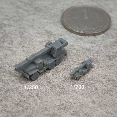 乌拉尔KS3574吊车 树脂白模 1/350/700坦克战车微缩模型 TK170