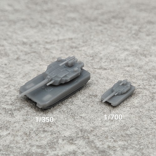ZTZ-100式双离谱坦克 树脂白模 1/350/700坦克战车微缩模型 TK254