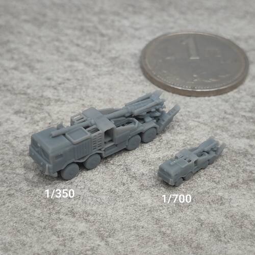 19式自行榴弹炮 树脂白模 1/350/700坦克战车微缩模型 TK106