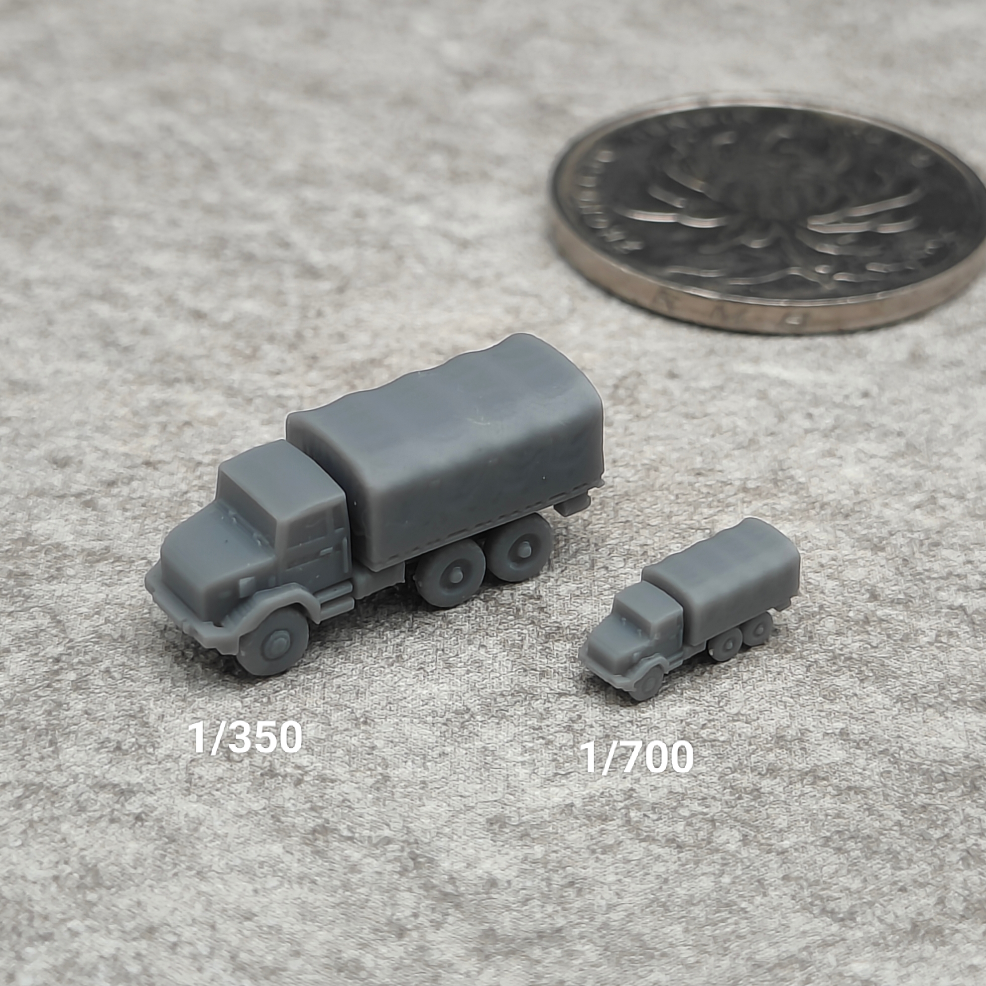 雷诺GBC卡车 树脂白模 1/350/700坦克战车微缩模型  TK860