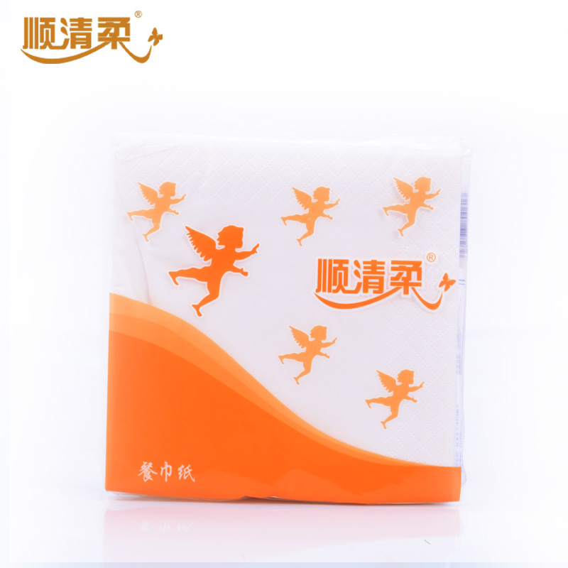 0613 顺清柔275餐巾50张/2层/包A0613 餐厅饭馆烧烤家用纸巾