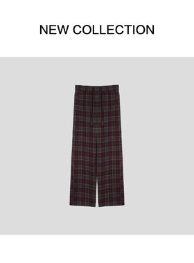 新款简约风黑色阔腿裤 K3F58010 -8010