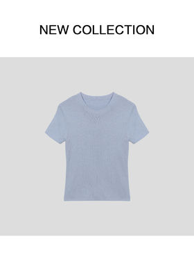 依尚街区新款简约短袖线衣 X1528002 -8002