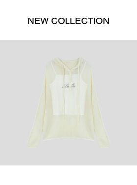 清新薄纱连帽+吊带两件套 C1528038-8038