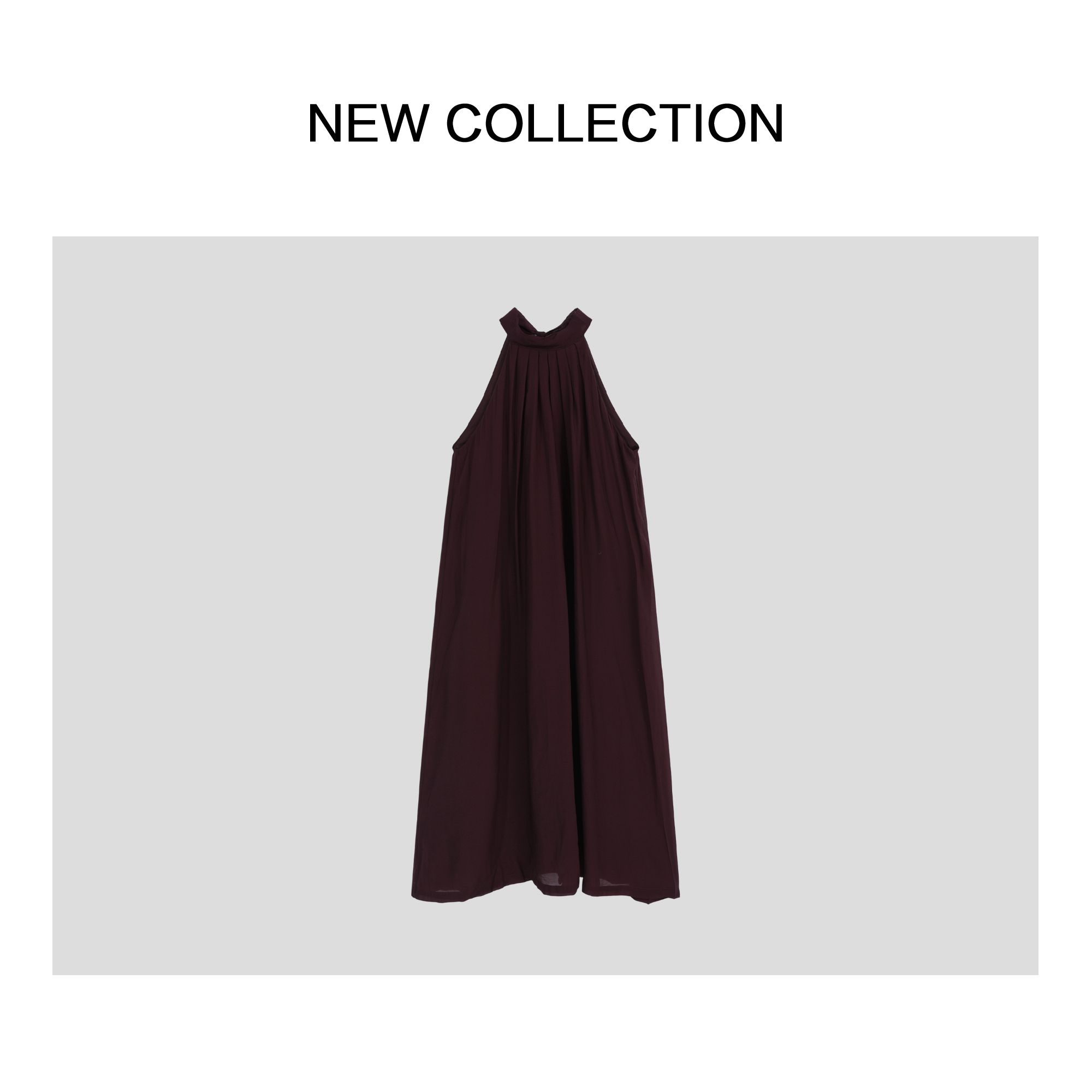 时尚气质挂脖连衣裙 L5528022B -8022