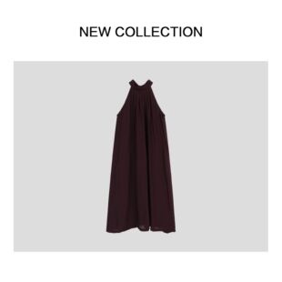 8022 L5528022B 时尚 气质挂脖连衣裙