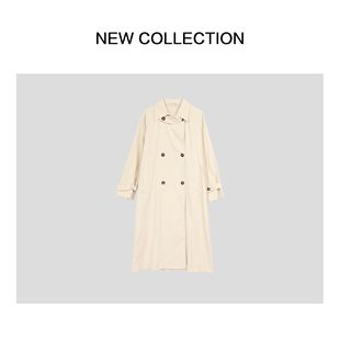 新款经典风系带长款风衣 F1518011B