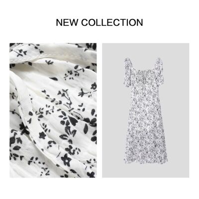 百搭休闲小碎花连衣裙 L3F38032A -8032