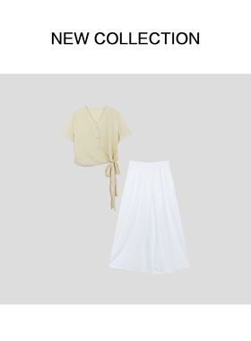 时尚V领上衣+长裤套装 D352519B -52519