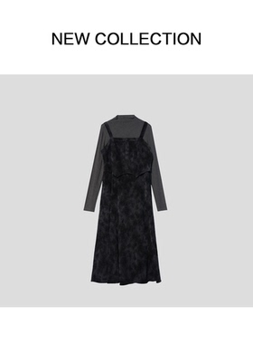 D5F56010D新款时尚秋冬气质套装-6010吊带连衣裙中长款