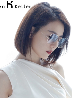 海伦凯勒镂空镜框潮流大脸显瘦