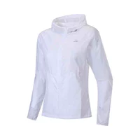 Authentic Li Ning 19 chạy bộ mùa hè khô nhanh áo thể thao nữ áo khoác mỏng AFDP108-2-3 - Áo gió thể thao áo gió lót lông