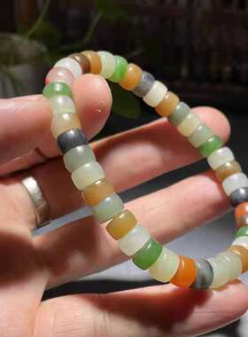 新疆和田玉手串青白玉男女款