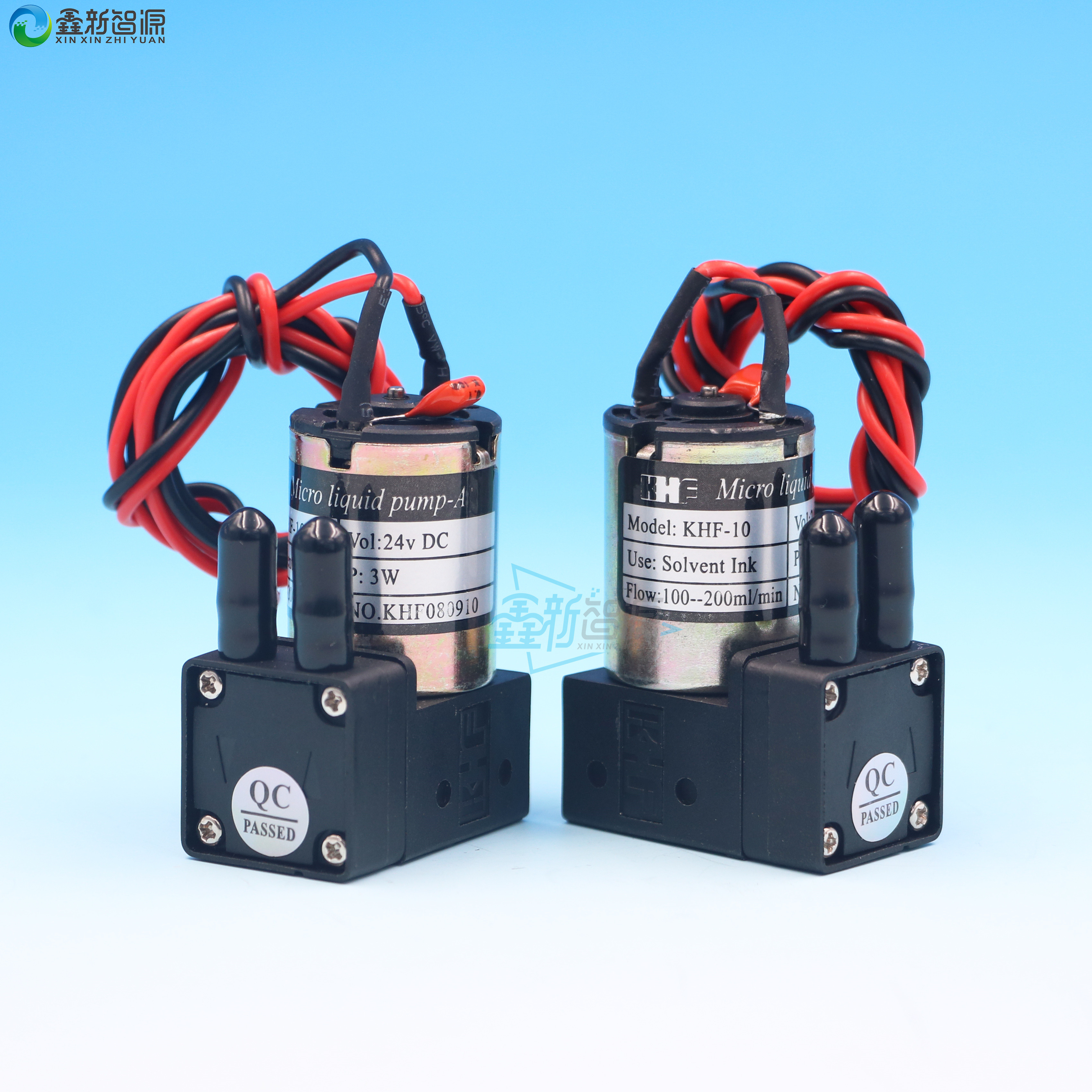 喷绘机写真机小墨泵DC24V 3W吸墨泵 KHF隔膜泵100-200ml/min流量