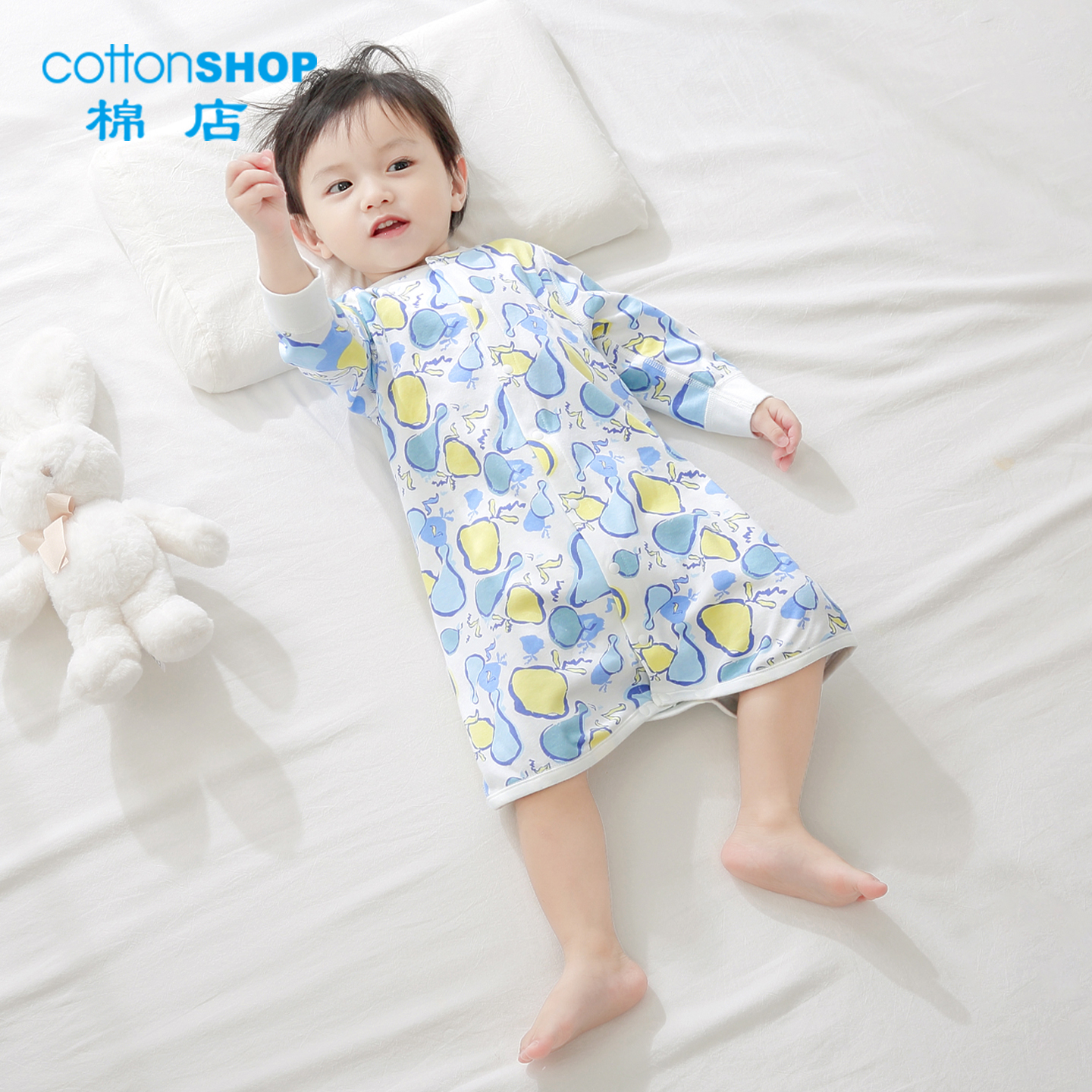 婴儿睡袍春秋纯棉小月龄家居服睡裙防踢被睡袋宝宝防着凉睡衣秋季