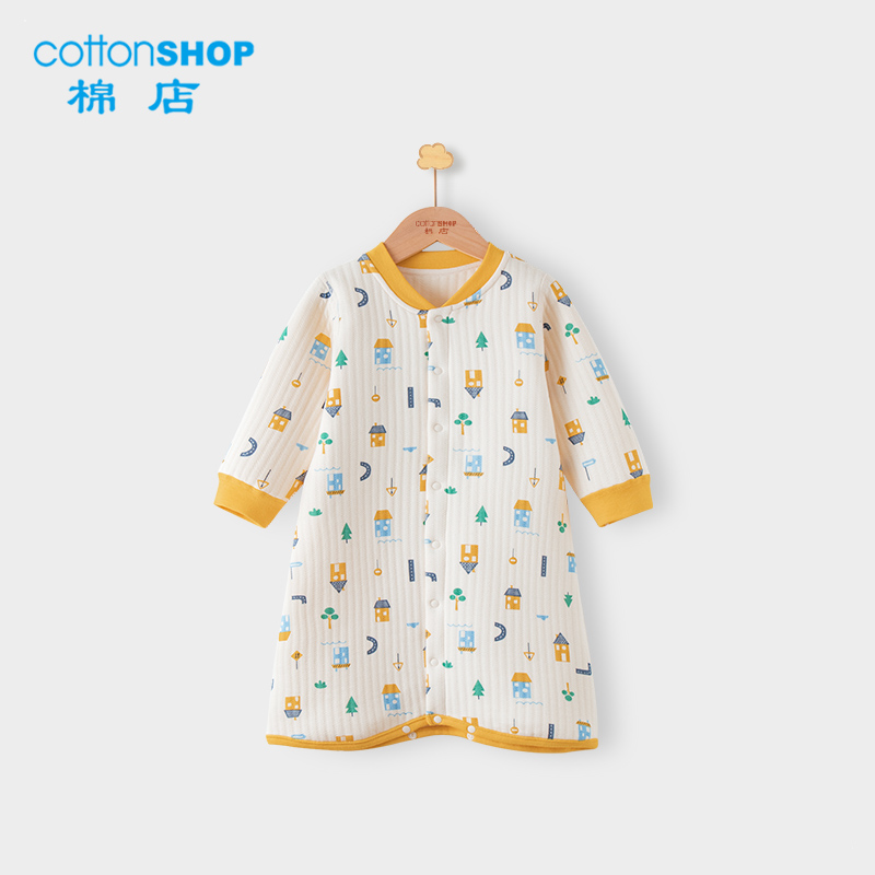 棉店婴儿保暖防踢秋装冬季睡衣