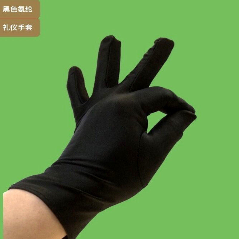 黑色氨纶手套分指户外运动居家