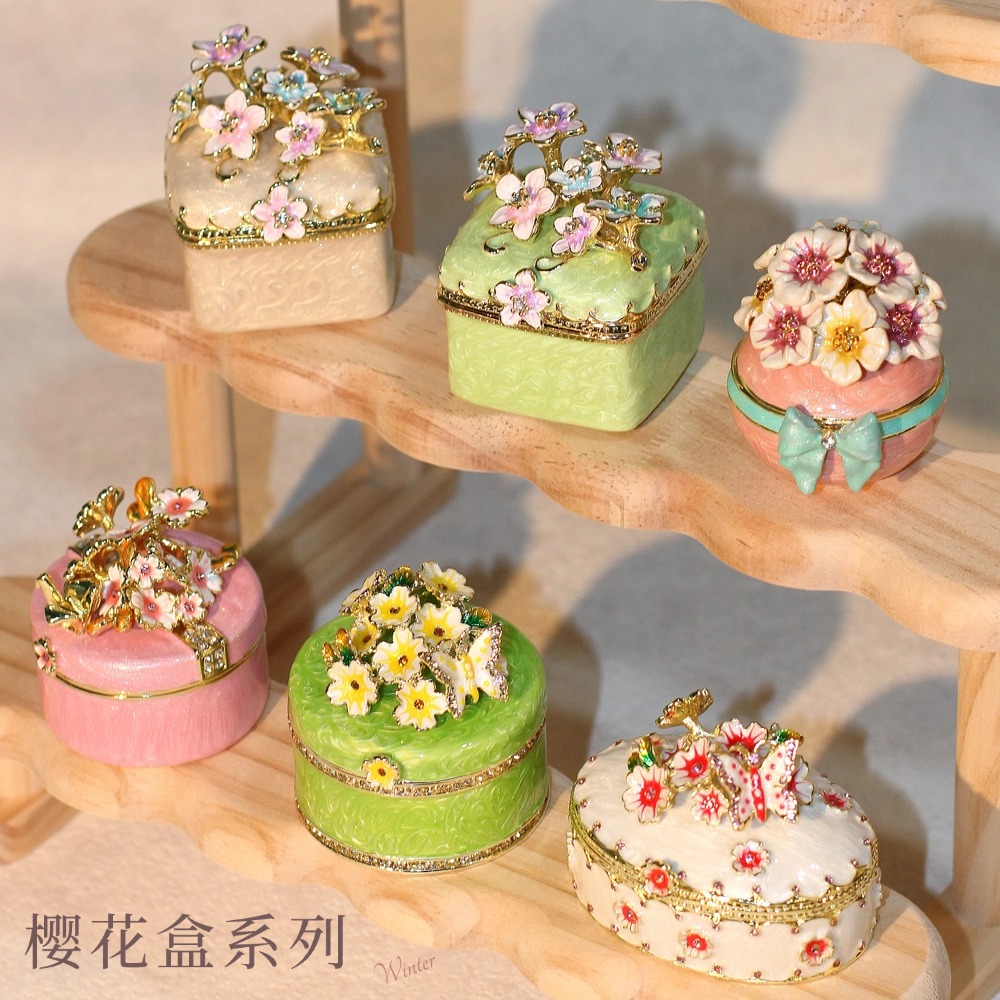 易尚宝珐琅彩戒指盒新款