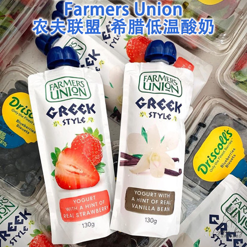 希腊酸奶农夫联盟香草味草莓味