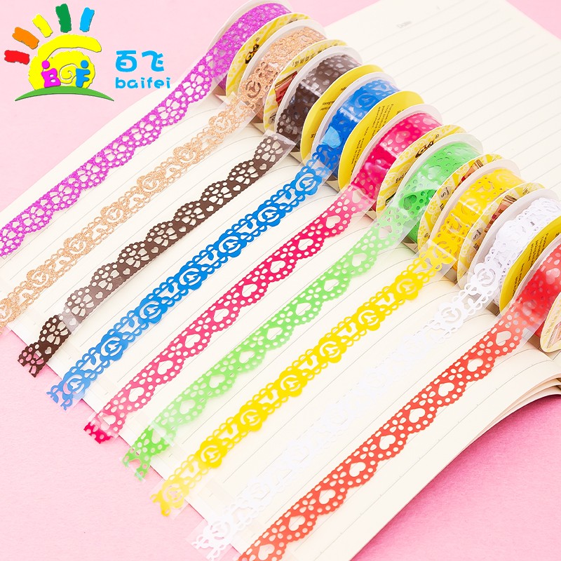 韩国创意DIY金粉金葱胶带 彩色闪光胶带DIY手工装饰贴纸 10色/桶