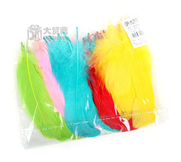 幼儿园手工彩色羽毛diy装饰品 儿童创意美术材料火鸡毛小绒毛羽毛