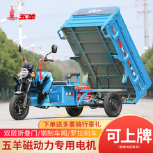 五羊果园农用成人载重王快递电瓶车家用拉货农金彭新款电动三轮车